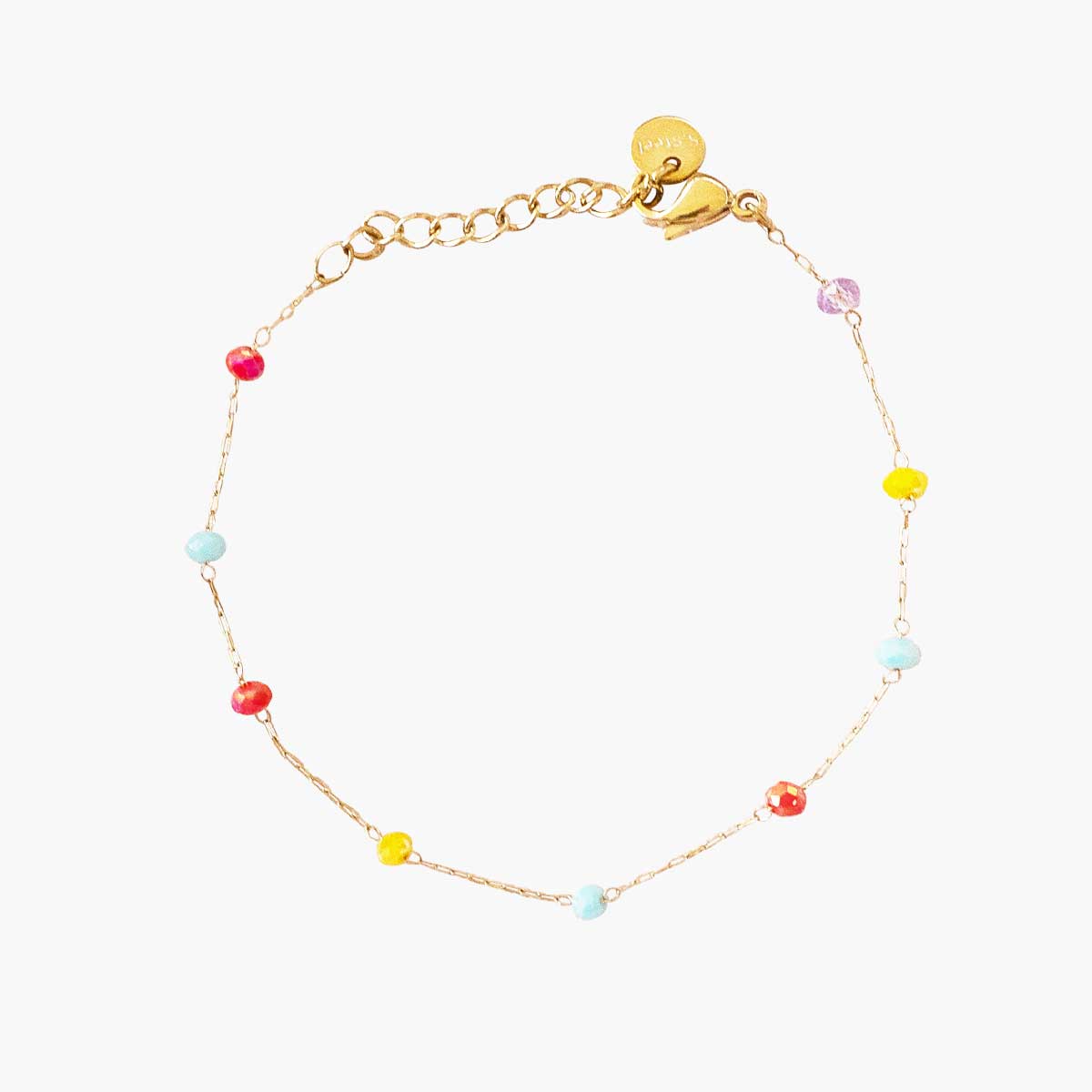 sommerliches armband mit bunten perlen, sommerliches armband in gold, modeschmuck gold mit perlen, bunte perlen armband, hippie armband in gold, hippie armband mit feinen perlen, feines goldenes armband, feiner schmuck, modeschmuck gute qualität, sommerarmband bunt, geschenk für frauen